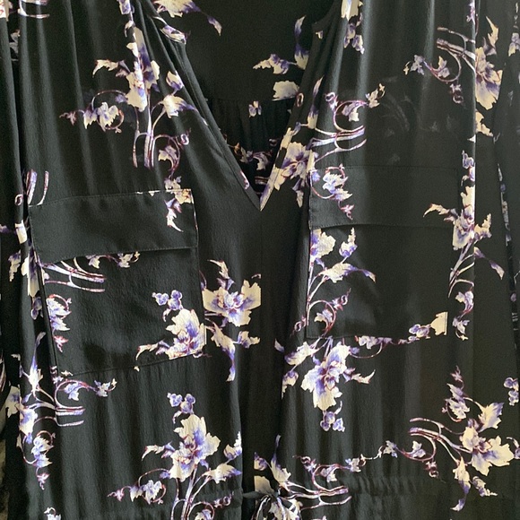 Rebecca Taylor 💯 Silk Lined Flower Print Belt Dress/Long Shirt New NeverUsed